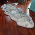 tapis moderne fourrure synthétique douce ovale blanc noir salon chambre
