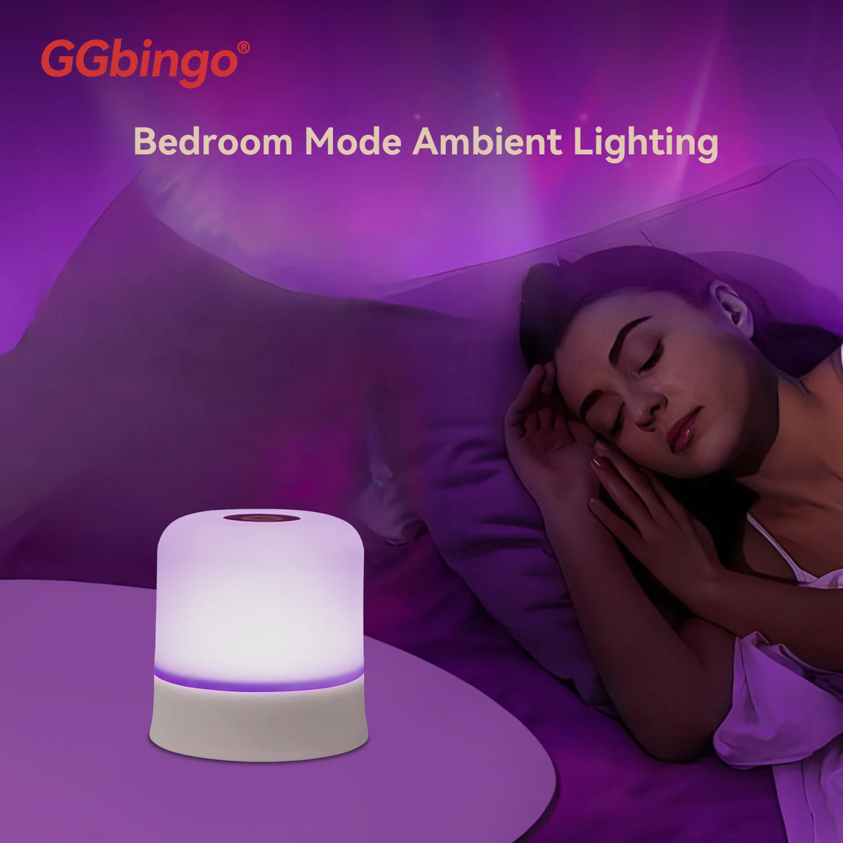 lampe led rechargeable touch veilleuse rgb multiple couleurs modernes éclairage fade strobe flash télécommande