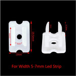 clips fixations ruban led néon transparent vis fixation pratique 5mm 8mm 12mm 14mm 17mm