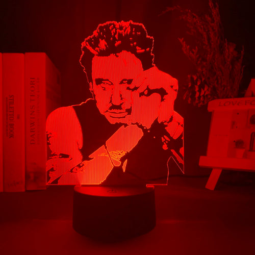 lampe nuit 3d portrait johnny hallyday veilleuse led couleur changeante telecommande usb