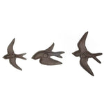 décoration murale oiseau métal marron texture plumes réaliste suspendu jardin cour éolien