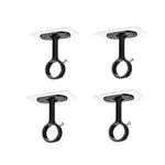 supports rideau transparents noirs vis muraux modernes utilisation multiple rond lisses