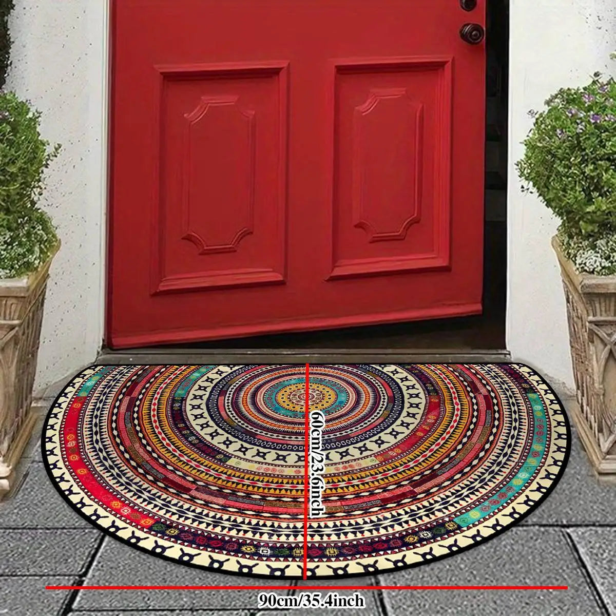 tapis d'entrée multicolore ethnique moderne antidérapant salon chambre coucher bohèmeolvable MACHINE