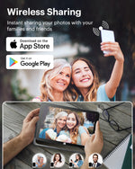 Cadre photo numérique WiFi 32 Go vue de dos