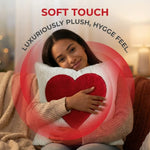 housse coussin décorative cœur rouge blanche moelleuse lit maison romantique cosy 45cm 45cm