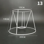 support lampe blanc grille métallique moderne cadre fer abat jour table décoration intérieur