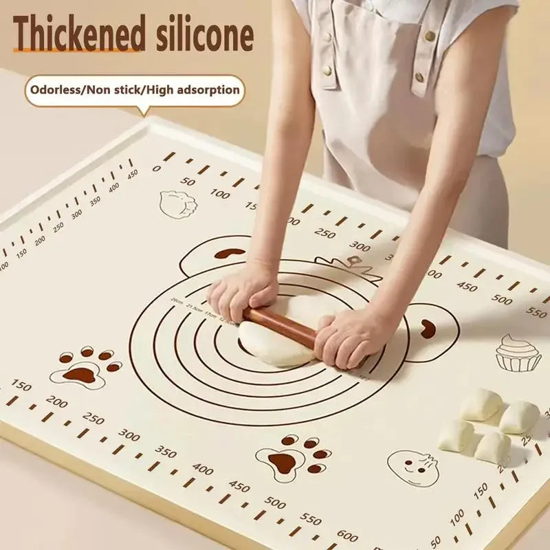 tapis cuisine silicone ours motif cupcake mesure 70x50cm pâtisserie ludique dégradé