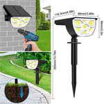 projecteurs solaires extérieurs 72 led lumière blanche ip65 moderne mode d'éclairageurgence piquet