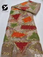 tissu patchwork triangles dorés polyester coton mariage robes soirée traditionnel opacité française