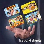 sticker adhésif carte crédit dessin animé bob's burgers the movie waterproof réutilisable bleu jaune