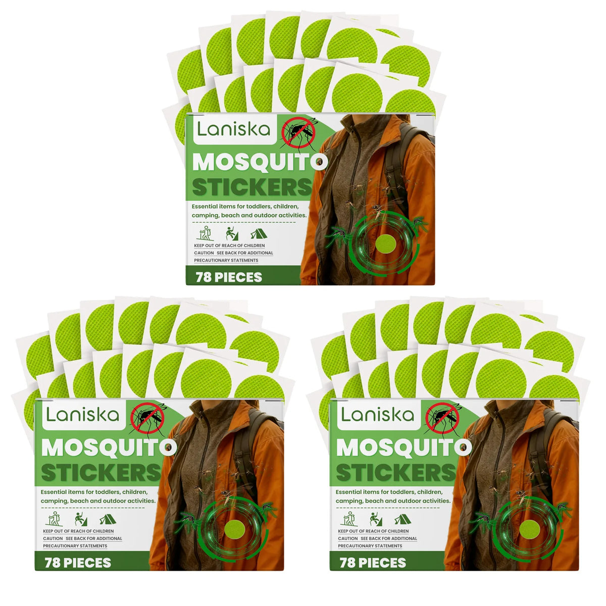 autocollants anti moustiques huile citronnelle stickers camping plage sécurité longue durée