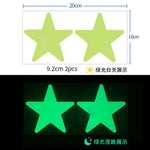 sticker lumineux étoiles vert fluo moderne adhésif chambre enfant décoration mur pièce