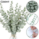 décoration moderne feuilles eucalyptus artificielles or vert extérieur intérieur mariage noël 10pcs 20pcs