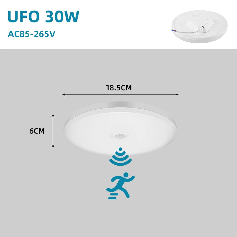capteur mouvement led blanc moderne plafonnier vis fixation 220v autonomes