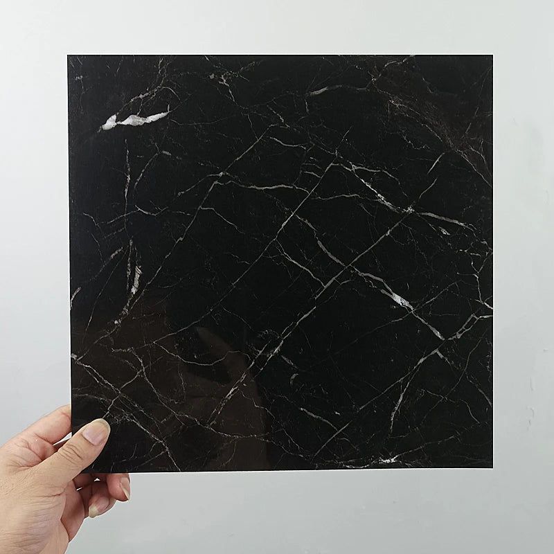 autocollants sol marbre blanc gris moderne adhésifs pvc 30x30cm pack 12 pièces