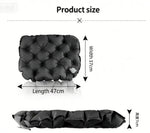 coussin d'air gonflable portable vert gris bleu tufté moderne valve inflation dégonflement nylon