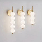 appliques murales modernes boules effet cristallisé noir blanc or led 45x45cm