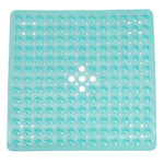 tapis douche moderne perforé drainage anti dérapant salle bain gris clair vert rose suctionolvable