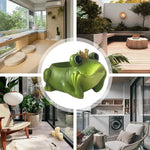 jardinière grenouille couronne vert doré plant succulent pot résine patio décoration fantaisiste