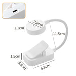 lampe lecture led rechargeable port usb clips moderne portable blanc