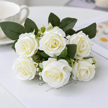 bouquet roses soies modernes decoration maison anniversaire mariage intérieur blanc rouge pale