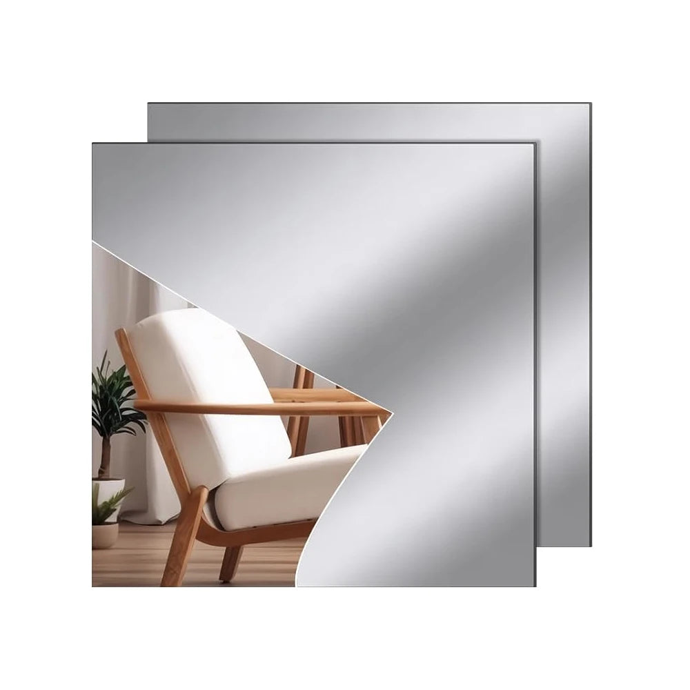 miroir adhésif moderne carré blanc 3d acrylique décoration mur papier adhésif guide