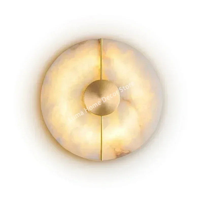 applique murale moderne marbre blanc doré cuivre led 4000k 6000k chambre salon