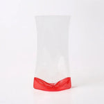 vases pliables transparents modernes rouge gris orange violet 24cm 14.5cm