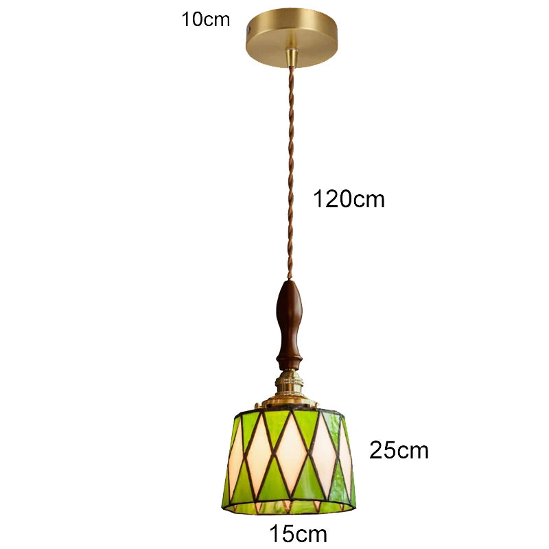 lampe murale vintage tiffany abat jour papillon vert jaune blanc doré