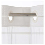 rideau douche blanc texture points moderne ourlet standard polyester respectueux environnement 183x183cm 183x198cm 183x213cm