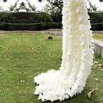 guirlande fleurs artificielles soie mariage extérieur blanc rose violet vert festive