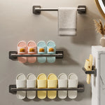 porte serviettes mural acier inoxydable gris serviettes moderne fixations vis sans trou salle bain