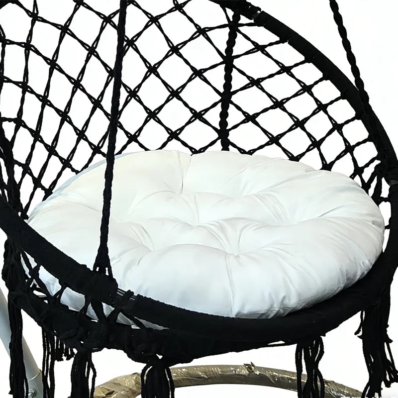 coussin suspendu blanc plissé moderne 60cm 80cm cordelettes polyester coton