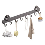 porte serviettes mural ventouse crochets gris moderne salle bain