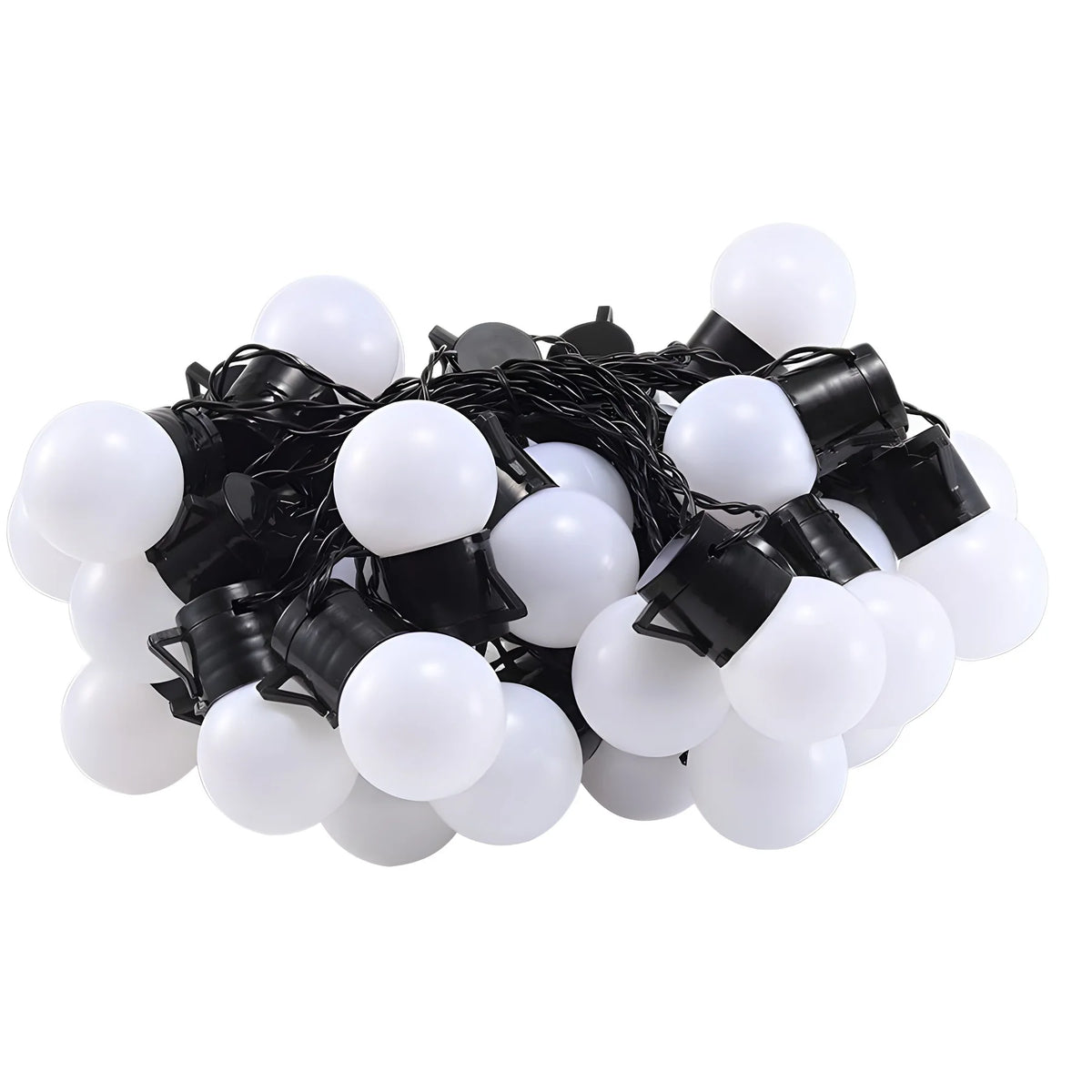 guirlandes lumineuses solaires led blancs ampoules globes extérieures moderne camping jardin fêtes
