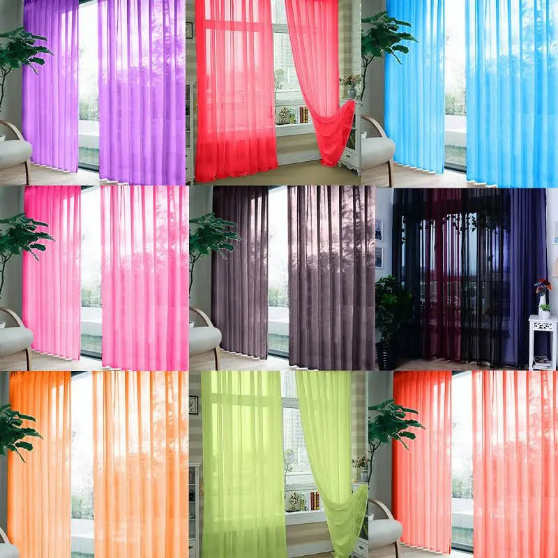 rideaux tissu plissé vertical modernes couleurs vives translucides fenêtre decoration maison