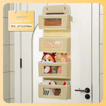 sac suspendre moderne gris beige poches fenêtres transparentes organisation chambre bain