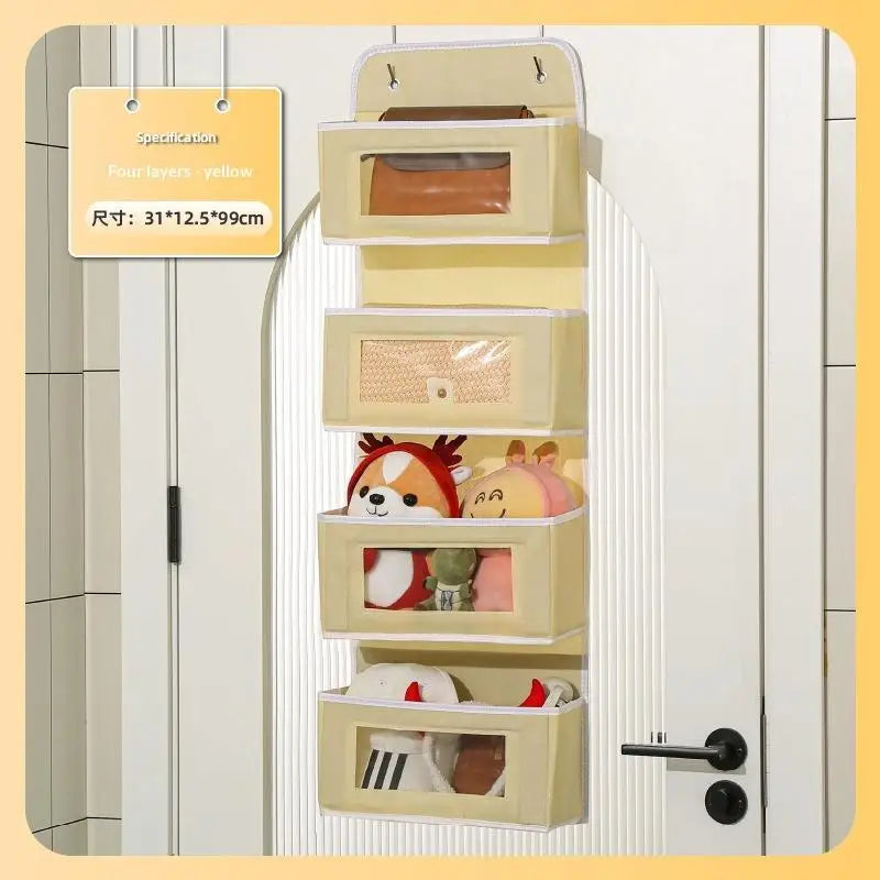 sac suspendre moderne gris beige poches fenêtres transparentes organisation chambre bain
