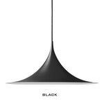 suspension lumineuse pendentif moderne noir blanc ampoule e27 métal certification flux luminescent
