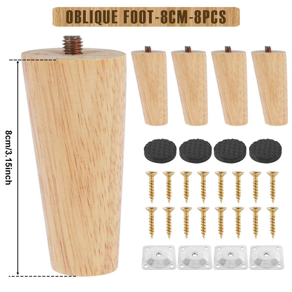 pieds meubles bois massif moderne 8cm 15cm 20cm 25cm vis plaques montage