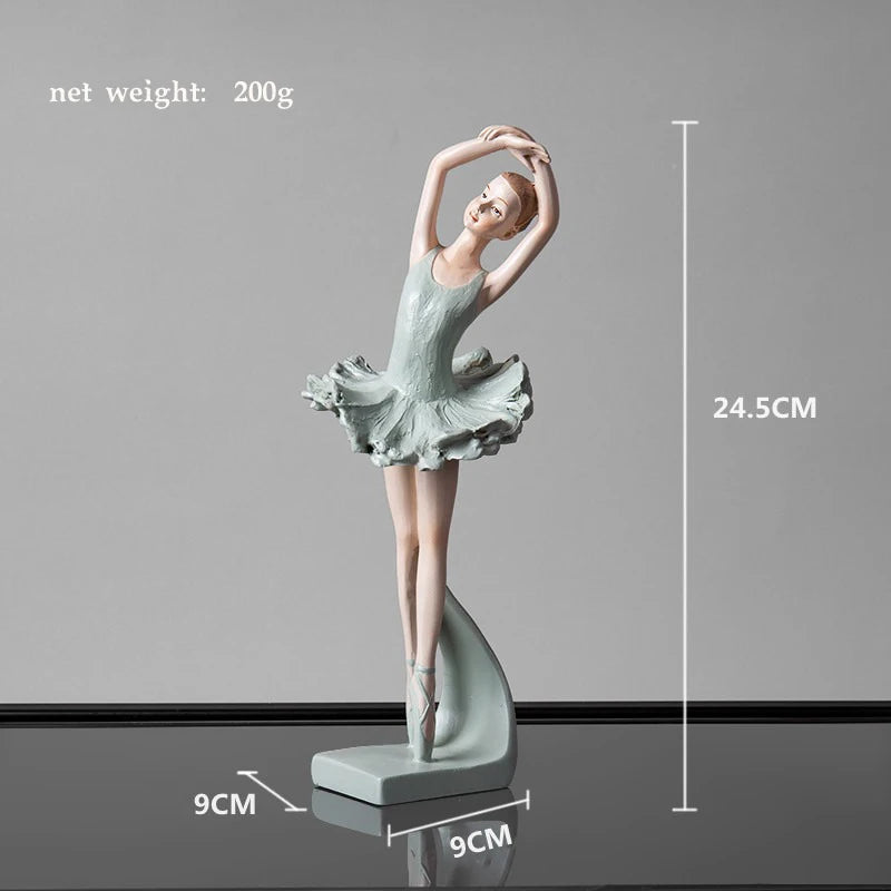 statues danseuses robes ballet blanc classiques décoration intérieure miniature ornement maison