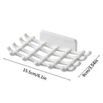 porte savon plastique blanc noir grille moderne adhésif salle bain accessoire maison