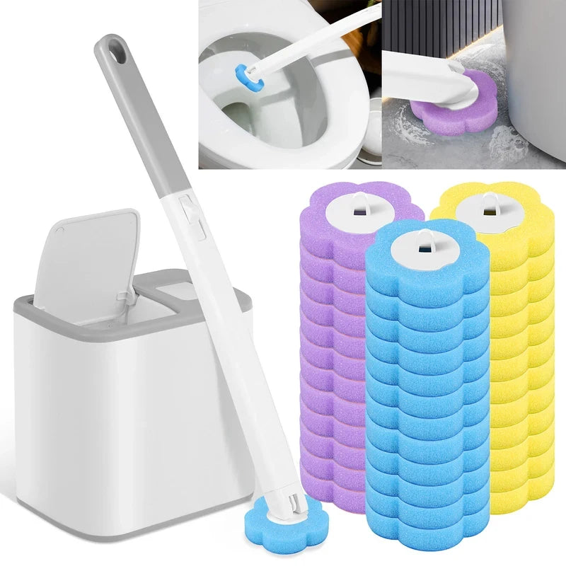 brosse wc jetable tête remplacement boîte rangement moderne blanche bleue violette
