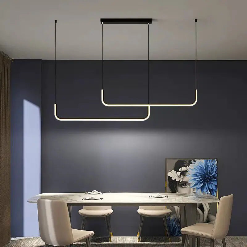 suspension lumineuse moderne ampoules led blanc noir doré câbles suspendus flux luminescent élevé interrupteur