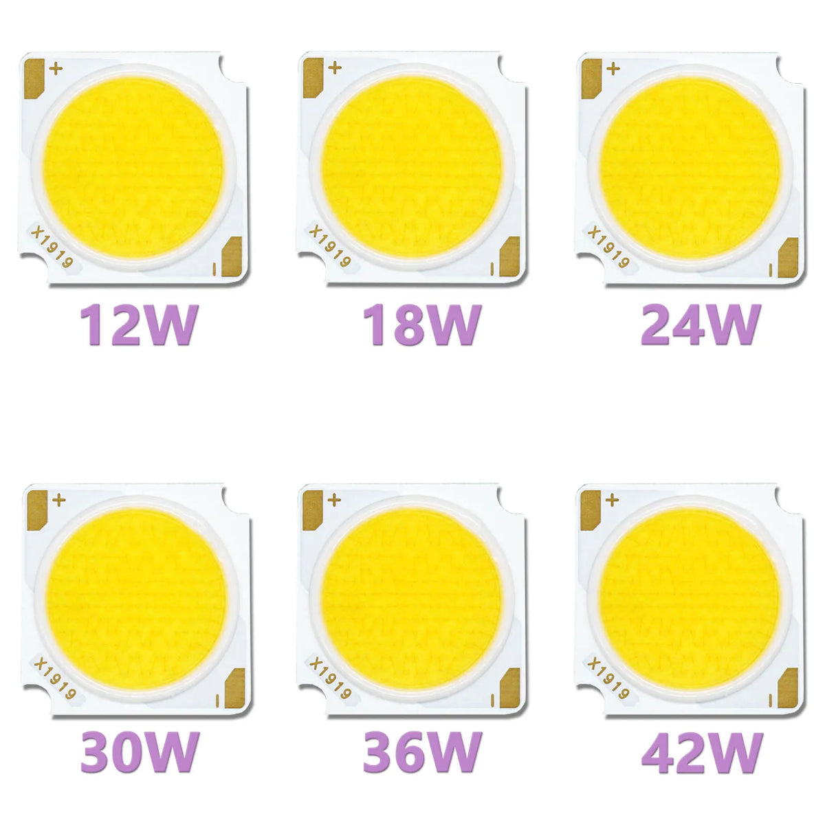 LEDCHIP 12W 18W 24W 30W 36W 42W Blanc Ra97 19x19mm Opalescent Moderne