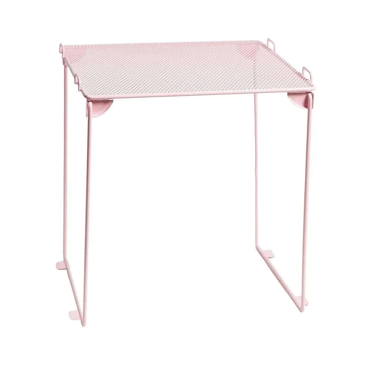 table pliable maille métallique noir blanc rose moderne sous verre organisation cuisine
