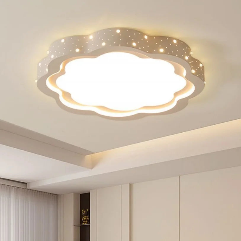 plafonnier led nuage étoiles blanc gris enfant moderne chambre salon