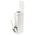 poubelle moderne salle bain brosse wc blanc déchets respectueux environnement