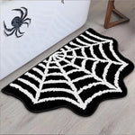 tapis bain halloween rétro citrouille fantômes crâne noir blanc antidérapant salon chambre salle bain