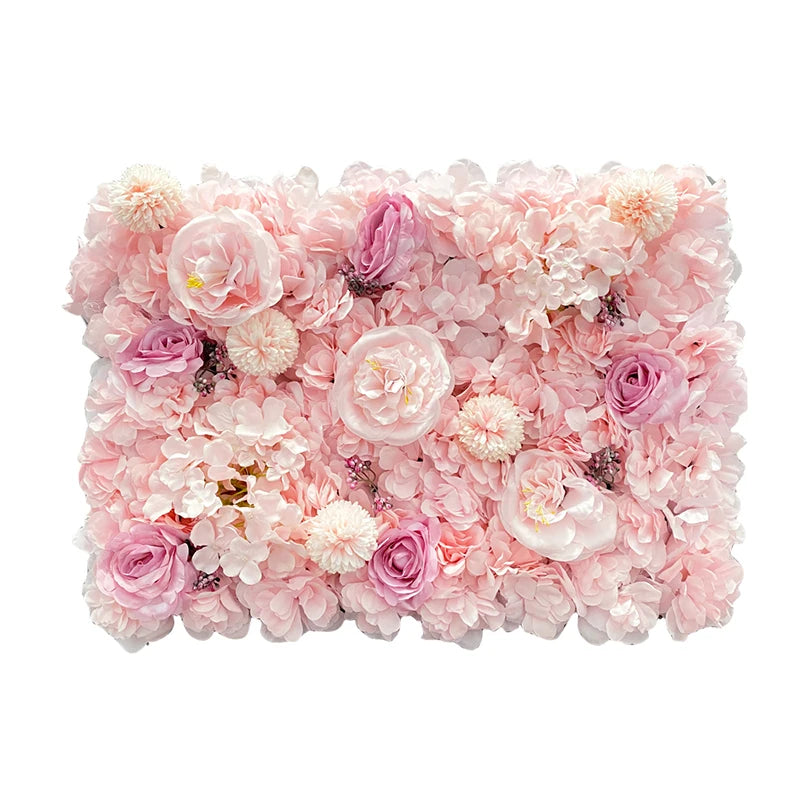 panneau mural floral rose romantique peonies hortensias chrysanthemes decoration mariage anniversaireextérieur